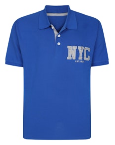 Bigdude NYC Application Pique Polo Royal Blue